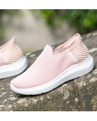 Damskie Buty Na Wiosnę Sportowe Skechers Wojtyłko 7A25388R Pudrowy Róż Do szkoły