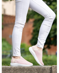 Damskie Buty Na Wiosnę Sportowe Skechers Wojtyłko 7A25388R Pudrowy Róż Do szkoły
