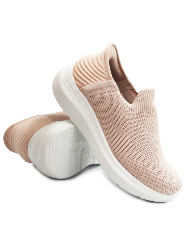 Damskie Buty Na Wiosnę Sportowe Skechers Wojtyłko 7A25388R Pudrowy Róż Do szkoły