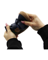 Buty Na Jesień Dla Chłopca Półbuty Barefoot Ameko Otis Croco Navy