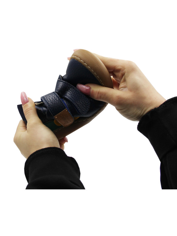 Buty Na Jesień Dla Chłopca Półbuty Barefoot Ameko Otis Croco Navy