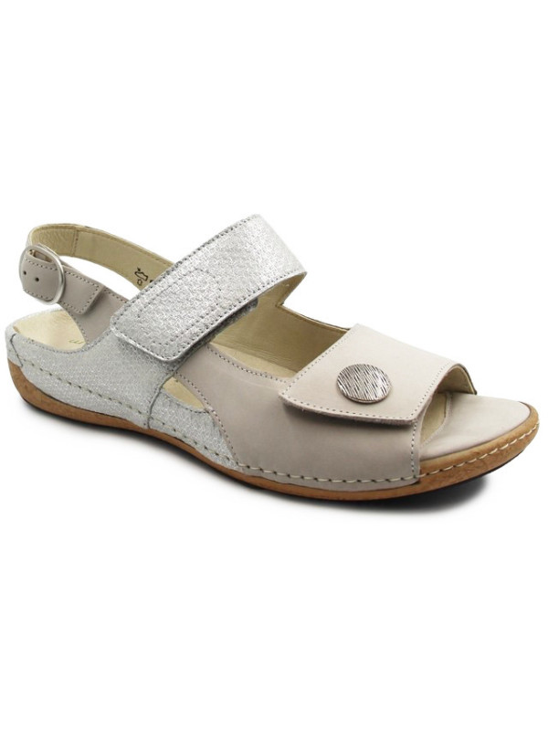 Sandały Damskie Na Lato Waldlaufer 342002 Srebrne