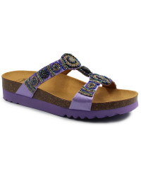 Damskie Klapki Na Lato Koraliki Scholl New Bogota Wedge Med MF266071033