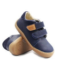 Chłopięce Półbuty Jesienne Na Rzep Barefoot Ameko Otis Navy