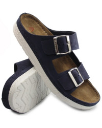 Męskie klapki na lato ze skóry naturalnej Berkemann Adam 01950-320