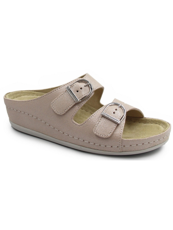 Klapki dla kobiet na lato na koturnie Berkemann Luneburg 00742-246