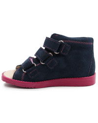 Kapcie dla dziewczynek do przedszkola szkoły z wysokim zapiętkiem Dawid 007