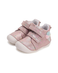 Buty Dla Dziewczynki Na Wiosnę Błyszczące DD STEP S015-51219B Metalic Pink