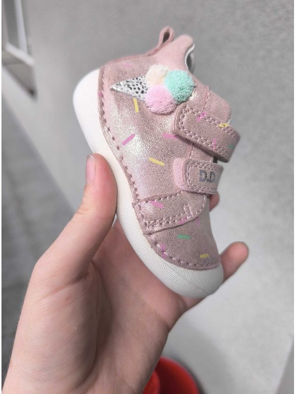Buty Dla Dziewczynki Na Wiosnę Błyszczące DD STEP S015-51219B Metalic Pink