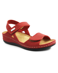 Sandały Damskie Na Lato Czerwone Befado 158 D 286