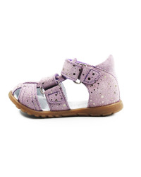 Sandałki Dla Dziewczynki Połsandały Zabudowana Pięta Ameko Lilac Fleck