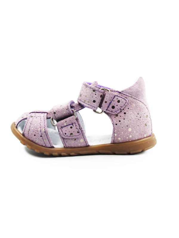 Sandałki Dla Dziewczynki Połsandały Zabudowana Pięta Ameko Lilac Fleck