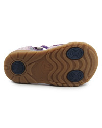 Sandałki Dla Dziewczynki Połsandały Zabudowana Pięta Ameko Lilac Fleck