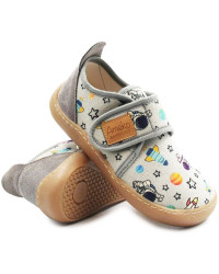 Buty Na Zmianę Do Szkoły i Przedszkola Kapcie Barefoot Ameko Piko Kosmos