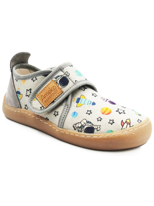 Buty Na Zmianę Do Szkoły i Przedszkola Kapcie Barefoot Ameko Piko Kosmos