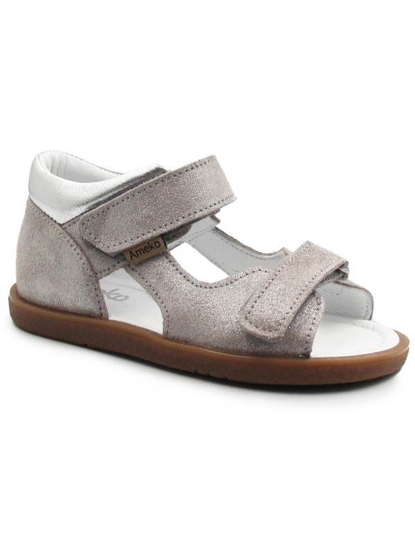 Dziewczęce Brokatowe Sandały Profilaktyczne Ameko Plain-Stone Dust