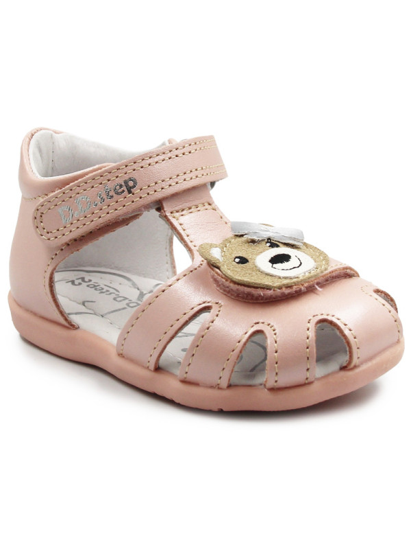 Sandały Dla Dziewczynki Różowe z Misiem DD STEP G075-51284D Baby Pink