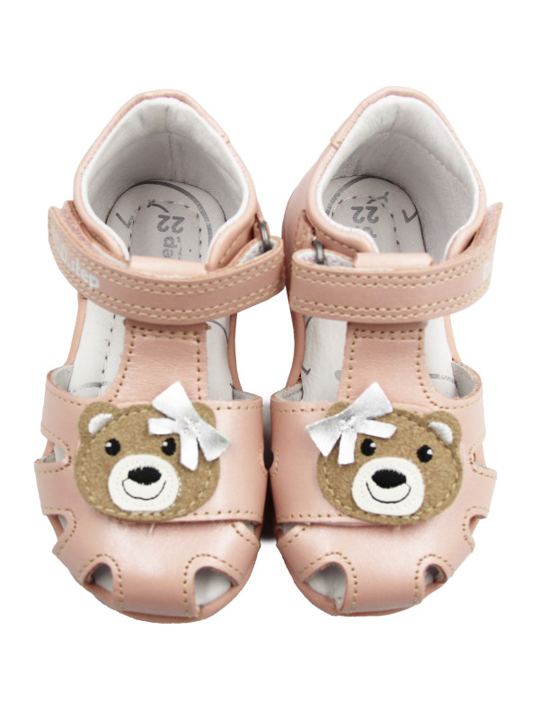 Sandały Dla Dziewczynki Różowe z Misiem DD STEP G075-51284D Baby Pink