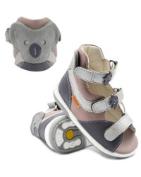 Letnie sandały dla dziewczynek ze skóry naturalnej MEMO KOALA