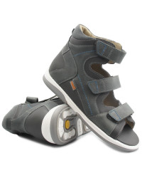 Wysokie sandały dla chłopca ze skóry naturalnej na lato MEMO LUKAS