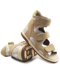 Sandały korekcyjne beżowe dla dziewczynek na lato MEMO JOANNA