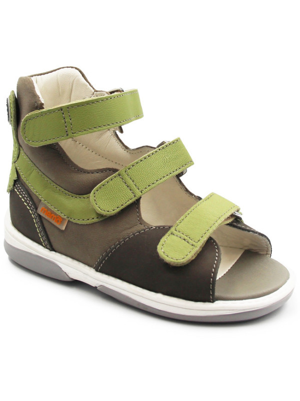 Profilaktyczne sandały z wysokim zapiętkiem na szerokie stopy MEMO FROG