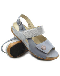 Sandały Dla Kobiet Na Lato Szerokie Niebieskie Waldlaufer 342002