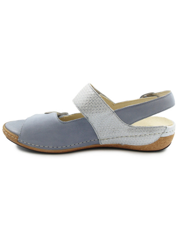 Sandały Dla Kobiet Na Lato Szerokie Niebieskie Waldlaufer 342002