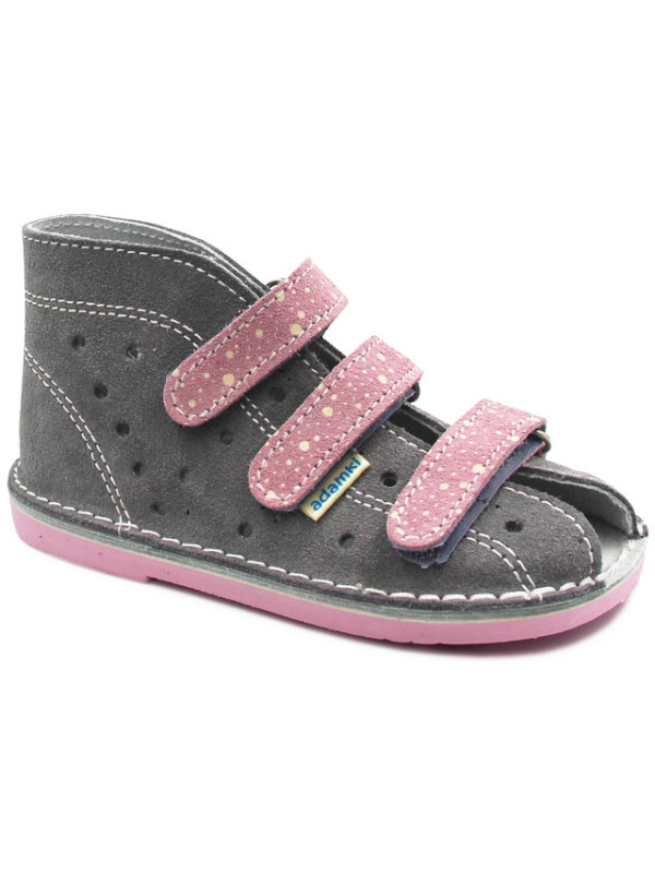 Kapcie profilaktyczno-korekcyjne dziewczęce do przedszkola Adamki