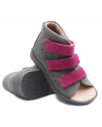 Sandałki z wysokim zapiętkiem dla dziewczynki do przedszkola szkoły Dawid 1041,1042,1043