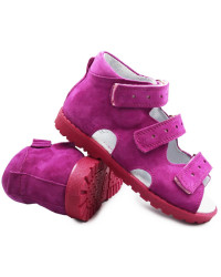 Sandały dla dziewczynki z obcasem thomasa do przedszkola Kornecki OR 03 fuxia