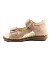 Dziewczęce Sandały Na Lato Mido 21-18 Puder Satyna