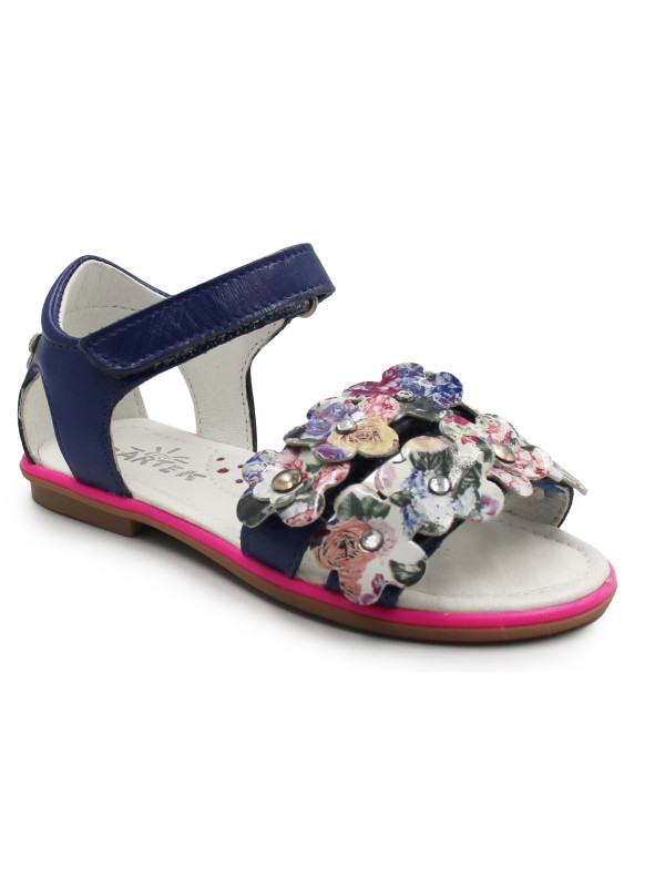 Sandały Dla Dziewczynek z Kwiatuszkami Bartek t-16168/1dj  II gatunek