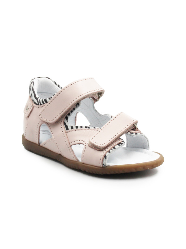 Dziewczęce Sandały Różowe Panterka z Zabudowaną Piętą Emel es2086-46