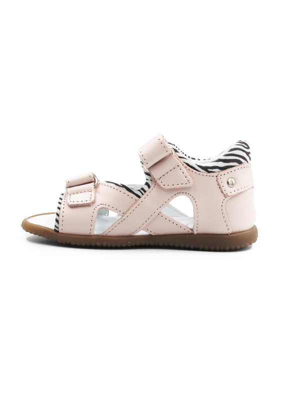 Dziewczęce Sandały Różowe Panterka z Zabudowaną Piętą Emel es2086-46