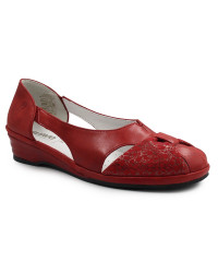 Czerwone eleganckie półbuty dla kobiet na lato Suave 940461-04