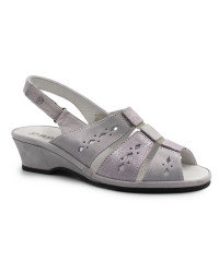 Sandały na koturnie dla kobiet na lato ze skóry naturalnej Suave 710231-59