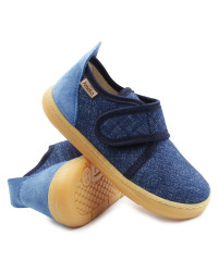 Kapcie Szkolne i Do Przedszkola Dla Chłopca Elastyczne Barefoot Ameko Jeans