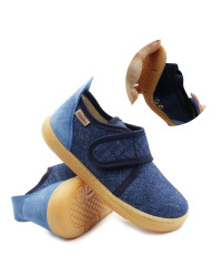 Kapcie Szkolne i Do Przedszkola Dla Chłopca Elastyczne Barefoot Ameko Jeans