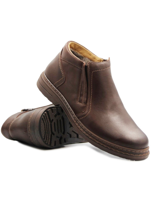 Eleganckie Buty Na Jesień Męskie Ocieplane Helios 886