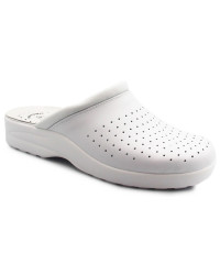 Wygodne lekkie klapki dla lekarza pielęgniarki SANITAL-FLEX 707 07 Białe