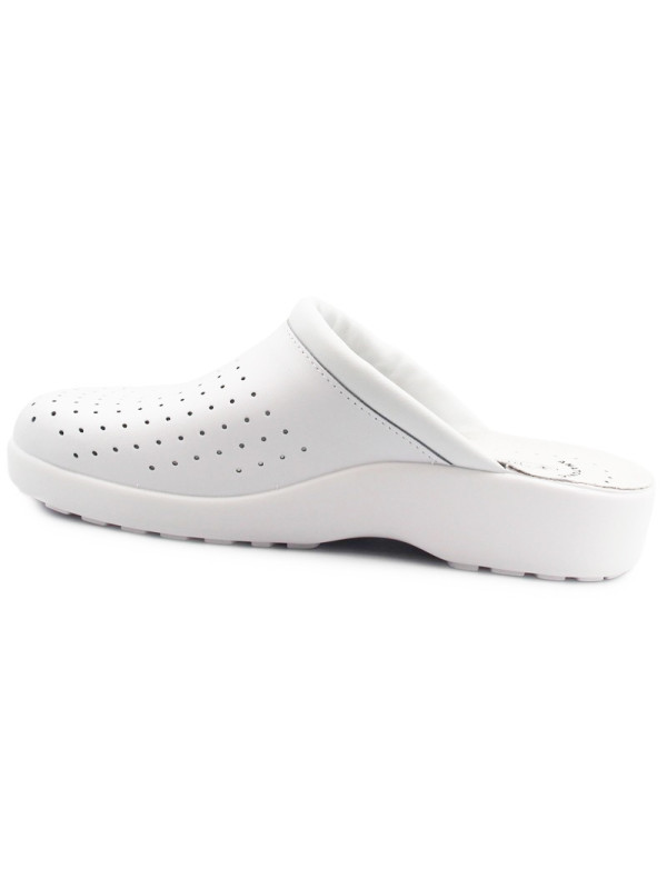 Wygodne lekkie klapki dla lekarza pielęgniarki SANITAL-FLEX 707 07 Białe