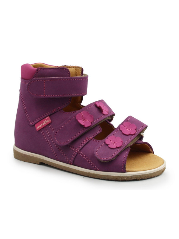 Sandały ortopedyczne dla dziewczynek do przedszkola szkoły Aurelka