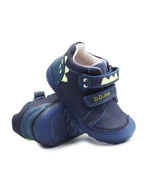 Buty Na Wiosnę Dla Chłopczyków Barefoot Świecąca Podeszwa w Ciemności DD STEP S073-52875V Royal Blue