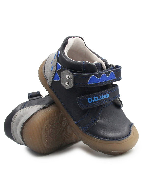 Półbuty Dla Chłopczyków Na Rzep Wiosenne Barefoot DD STEP S073-52875B Black