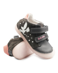 Półbuty Dla Dziewczynek Na Jesień Świecące w Ciemności Wróżki DD STEP S073-52165AM Dark Grey
