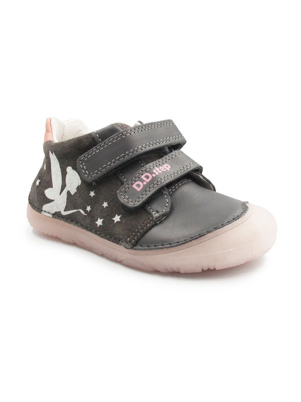 Półbuty Dla Dziewczynek Na Jesień Świecące w Ciemności Wróżki DD STEP S073-52165AM Dark Grey