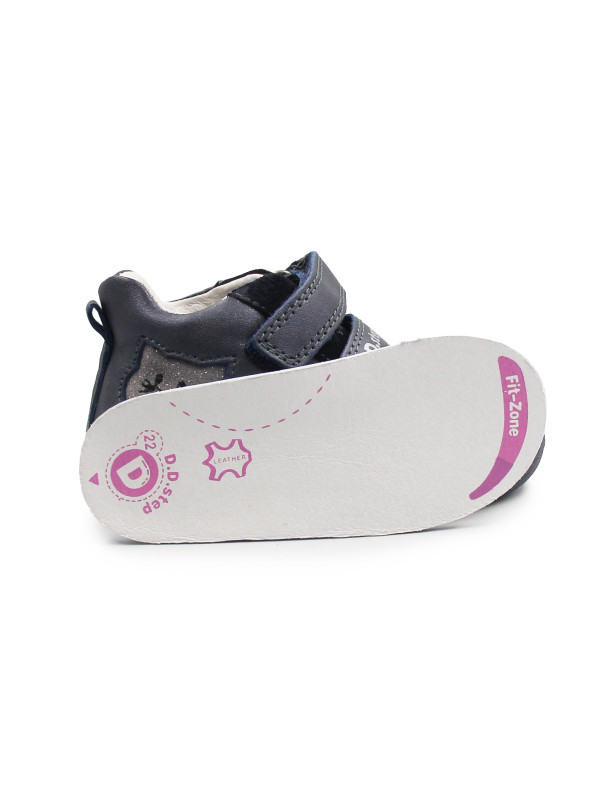 Dziecięce Buty Na Wiosnę z Kotkiem DD STEP S015-52412 Royal Blue