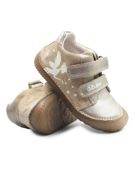 Półbuty Dla Dziewczynek Świecące w Ciemności Barefoot DD STEP S073-52165BM Champagne