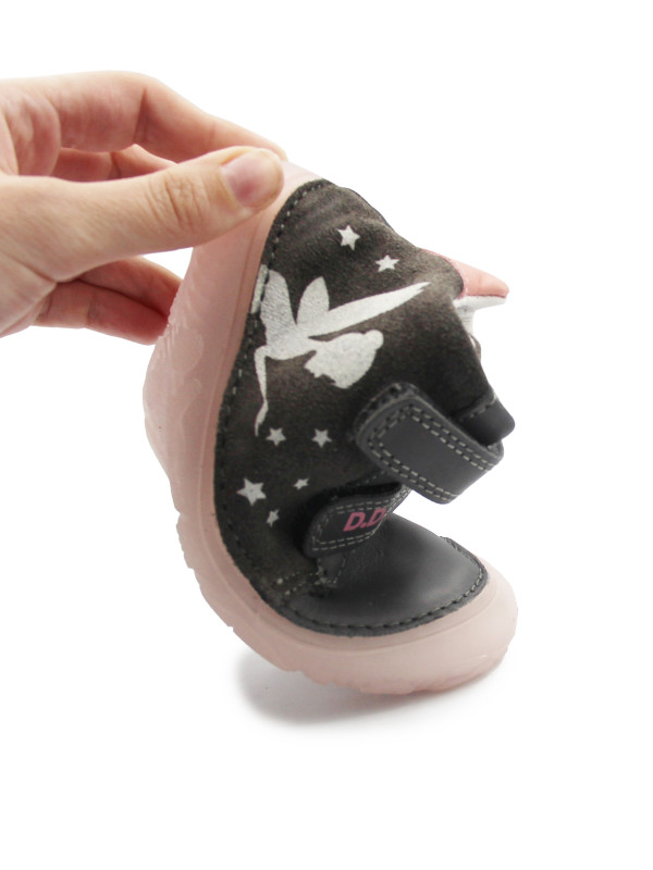 Półbuty Dla Dziewczynek Na Jesień Świecące w Ciemności Wróżki DD STEP S073-52165AM Dark Grey